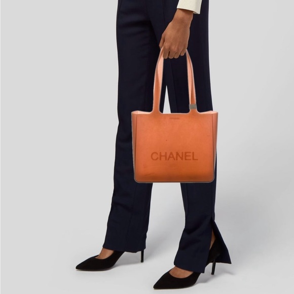 Authentic Chanel Jelly Rubber Translucent Light Brown Tote Bag - Picture 1 of 10